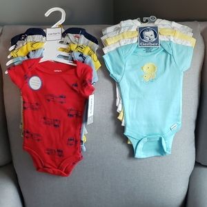 NWT 10 piece lot of gender neutral newborn onesie
